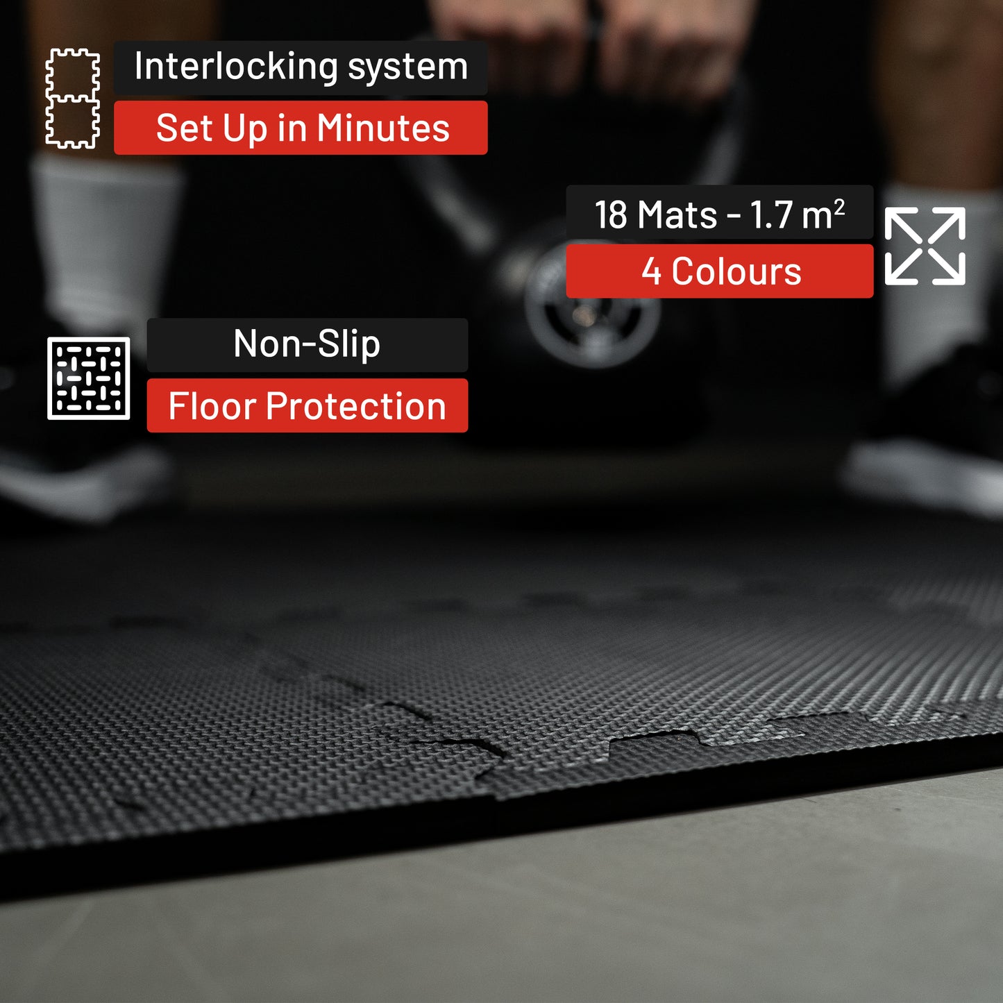 Floor Puzzle Mat (Set of 18 Mats + End Pieces)