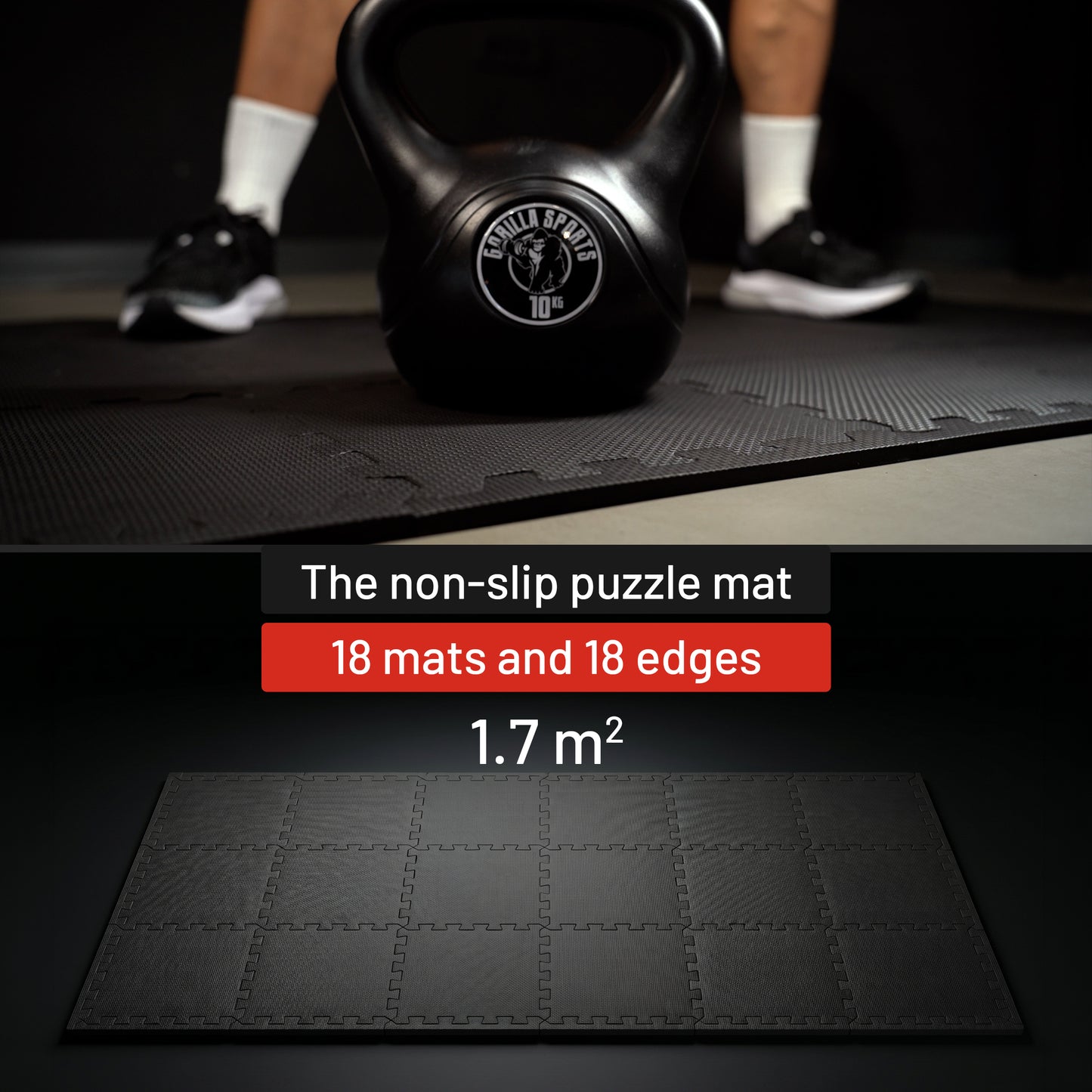 Floor Puzzle Mat (Set of 18 Mats + End Pieces)