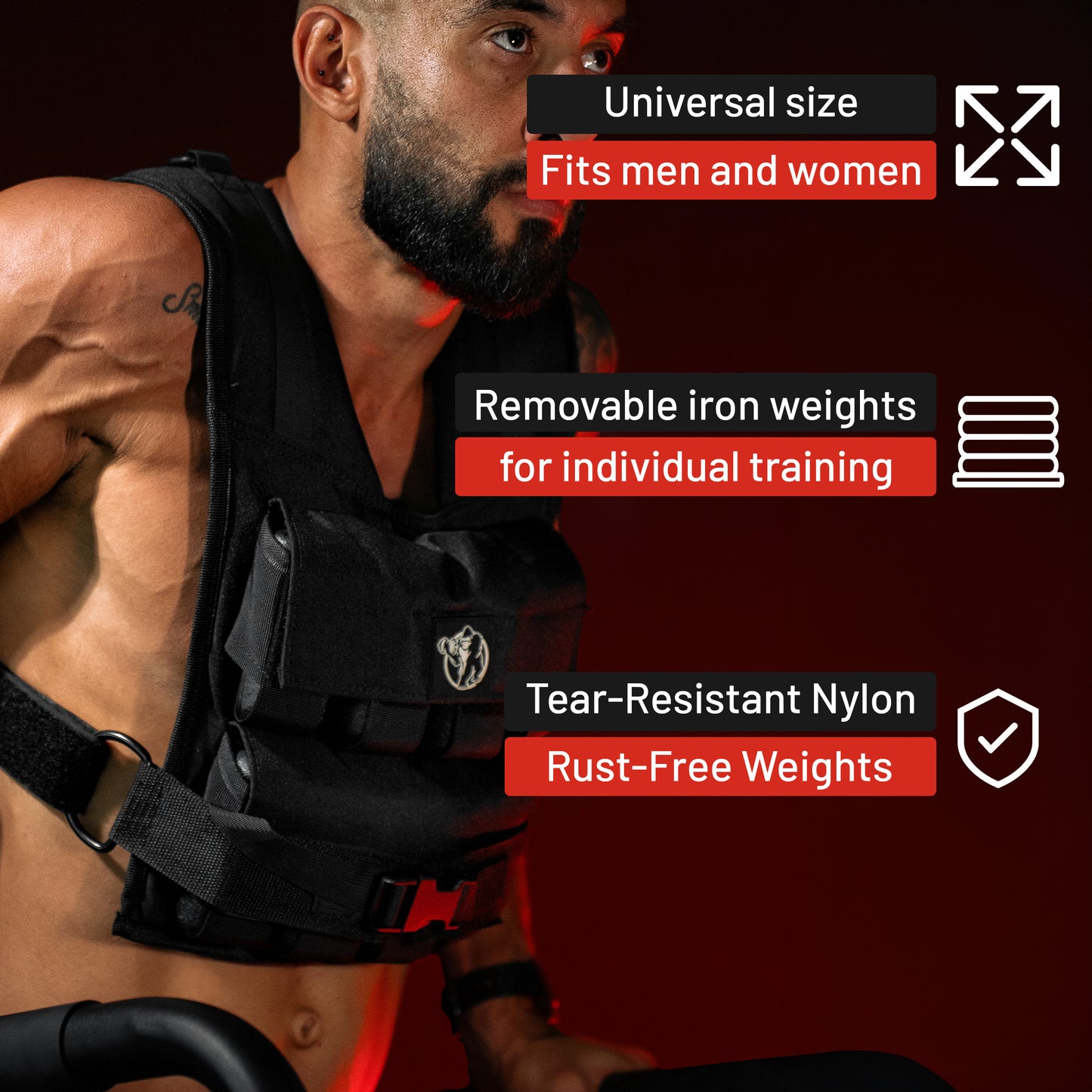 Adjustable Weighted Vest 10/20/30 kg