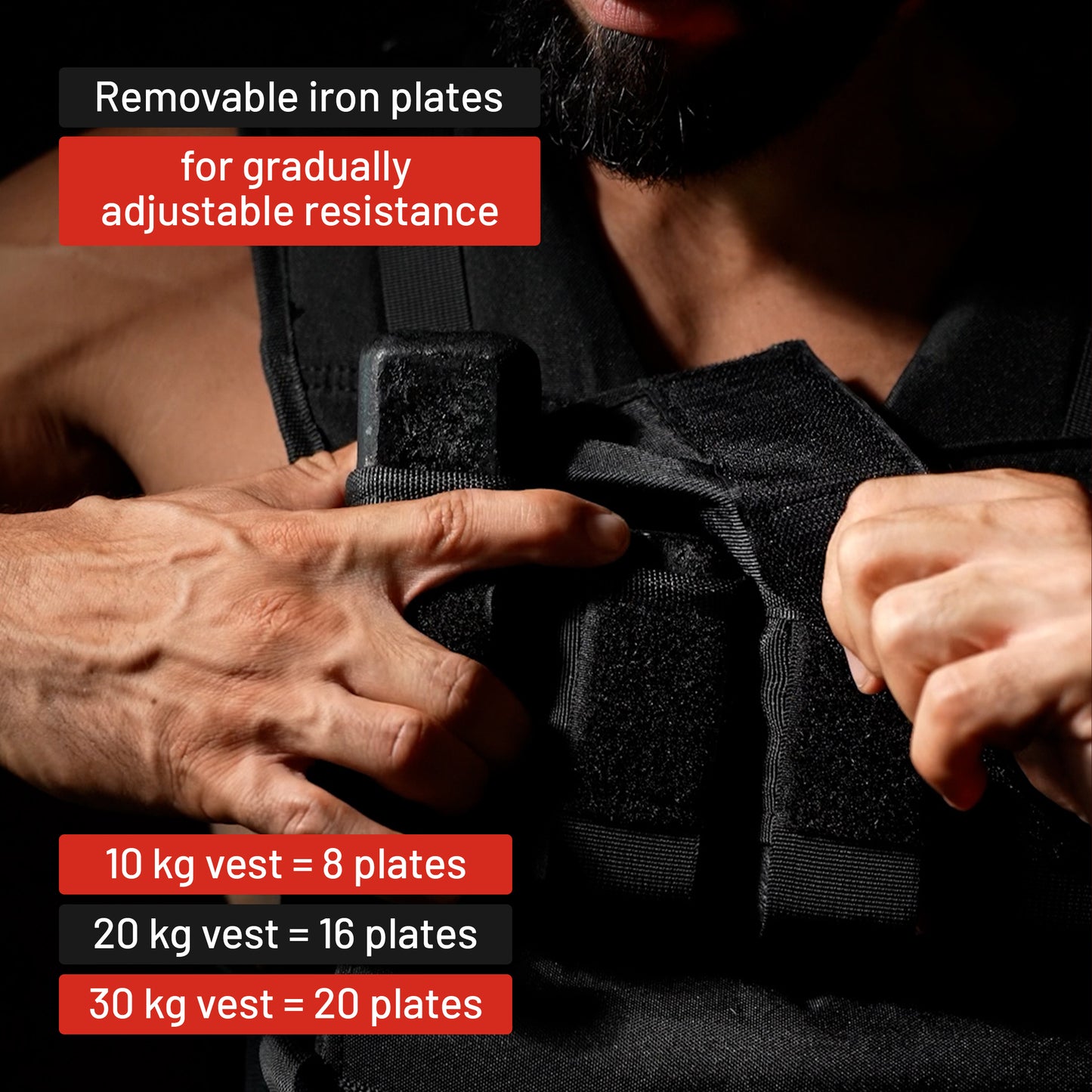 Adjustable Weighted Vest 10/20/30 kg