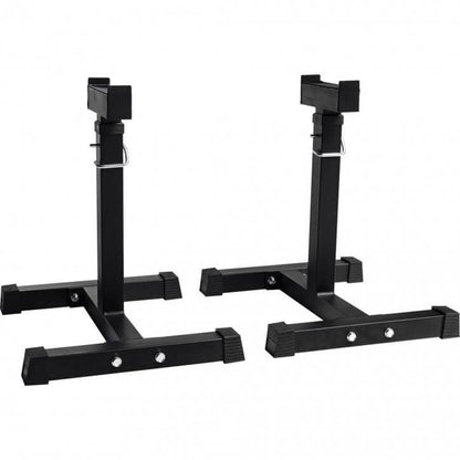Adjustable Barbell Rack in Black