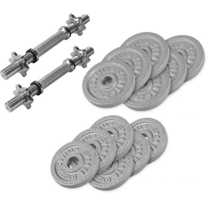 Dumbbell Set Cast Iron 27.5 kg with Star Collars