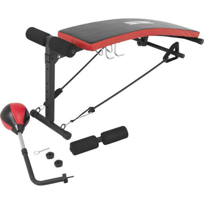 Sit-Up Bench with Punching Ball Black/Red