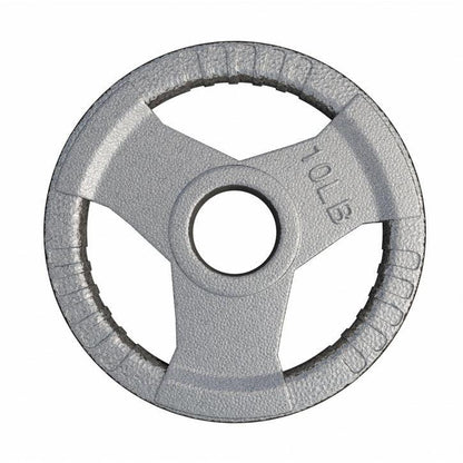 Cast Iron Olympic Weight Plate Tri-Grip 5/25/35 lb