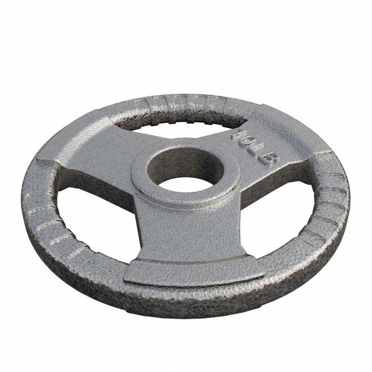 Cast Iron Olympic Weight Plate Tri-Grip 5/25/35 lb